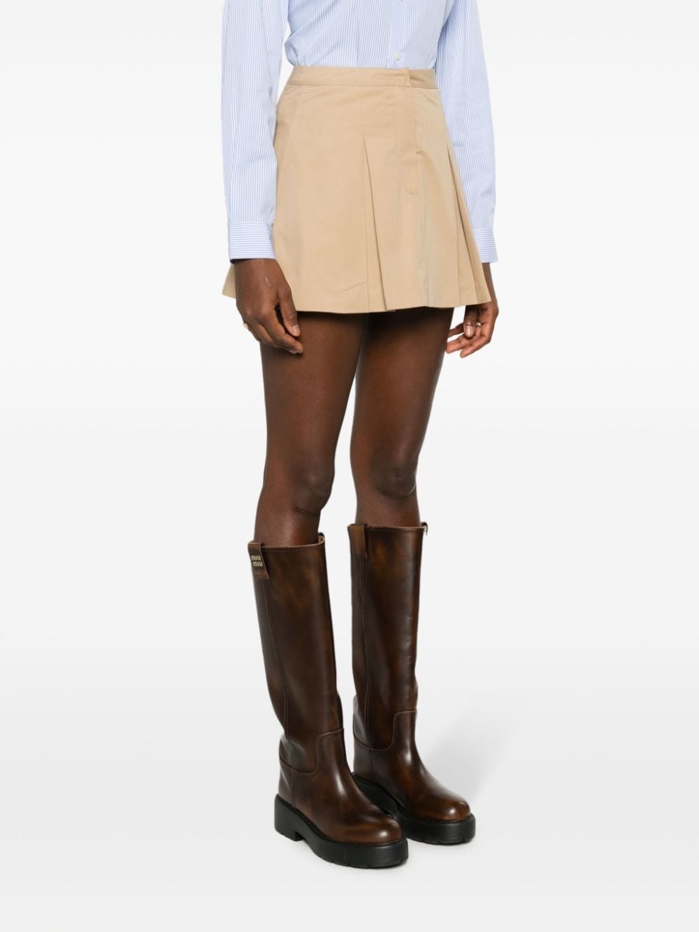 logo-embroidery mini skirt - 3
