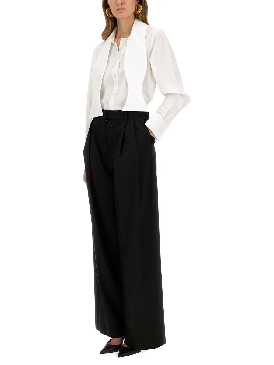 COTTON LAVALLIERE SHIRT - 2