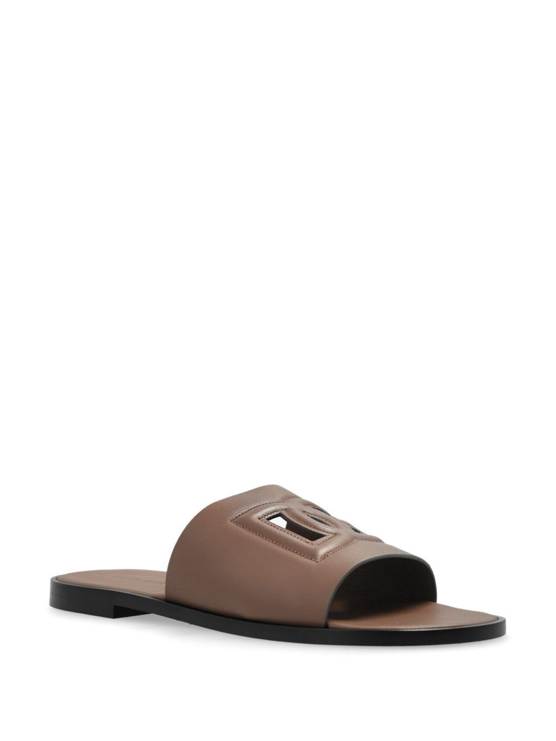 Dolce & Gabbana DG logo leather slides outlook