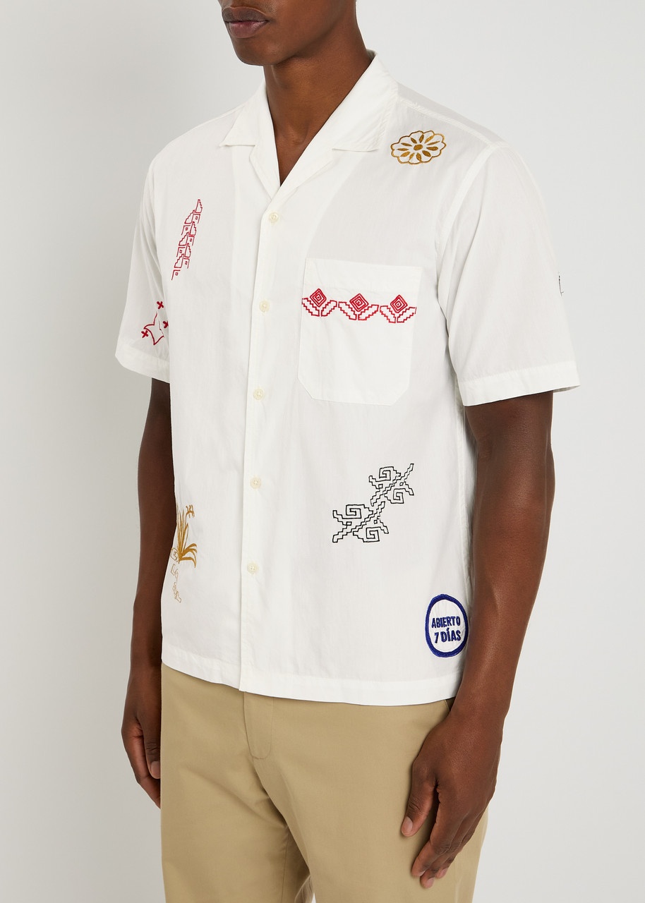 Universal Works Minari Embroidered Cotton-poplin Shirt - 2