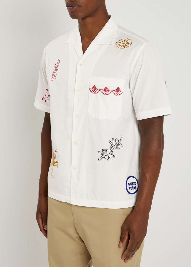 Universal Works Universal Works Minari Embroidered Cotton-poplin Shirt outlook