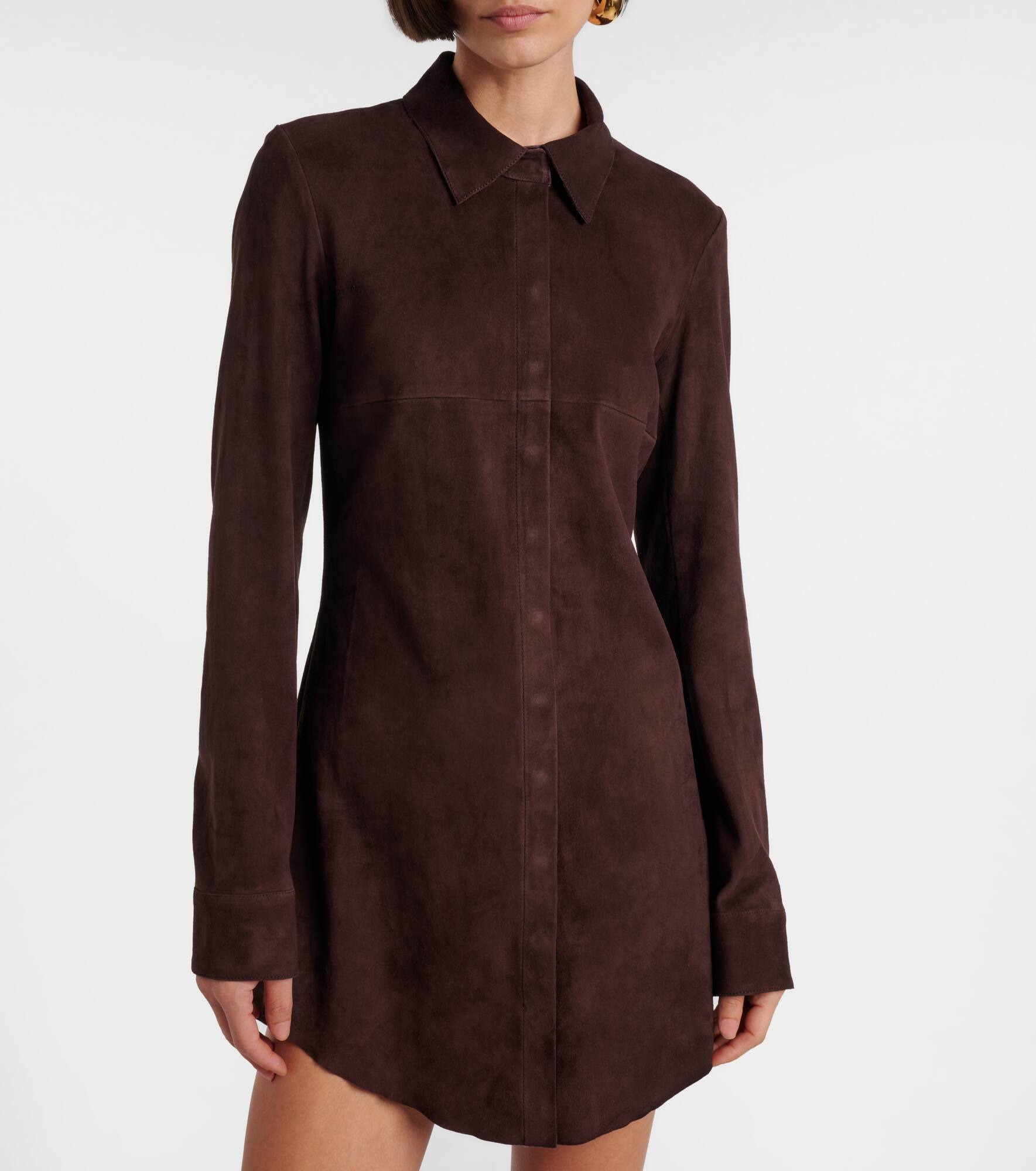 Geraldine suede shirt dress - 6