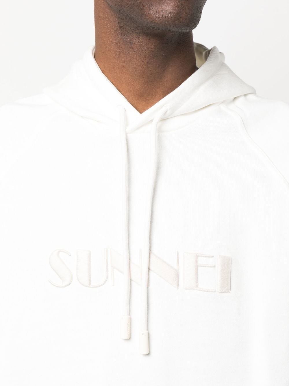 logo-embroidered cotton hoodie - 6