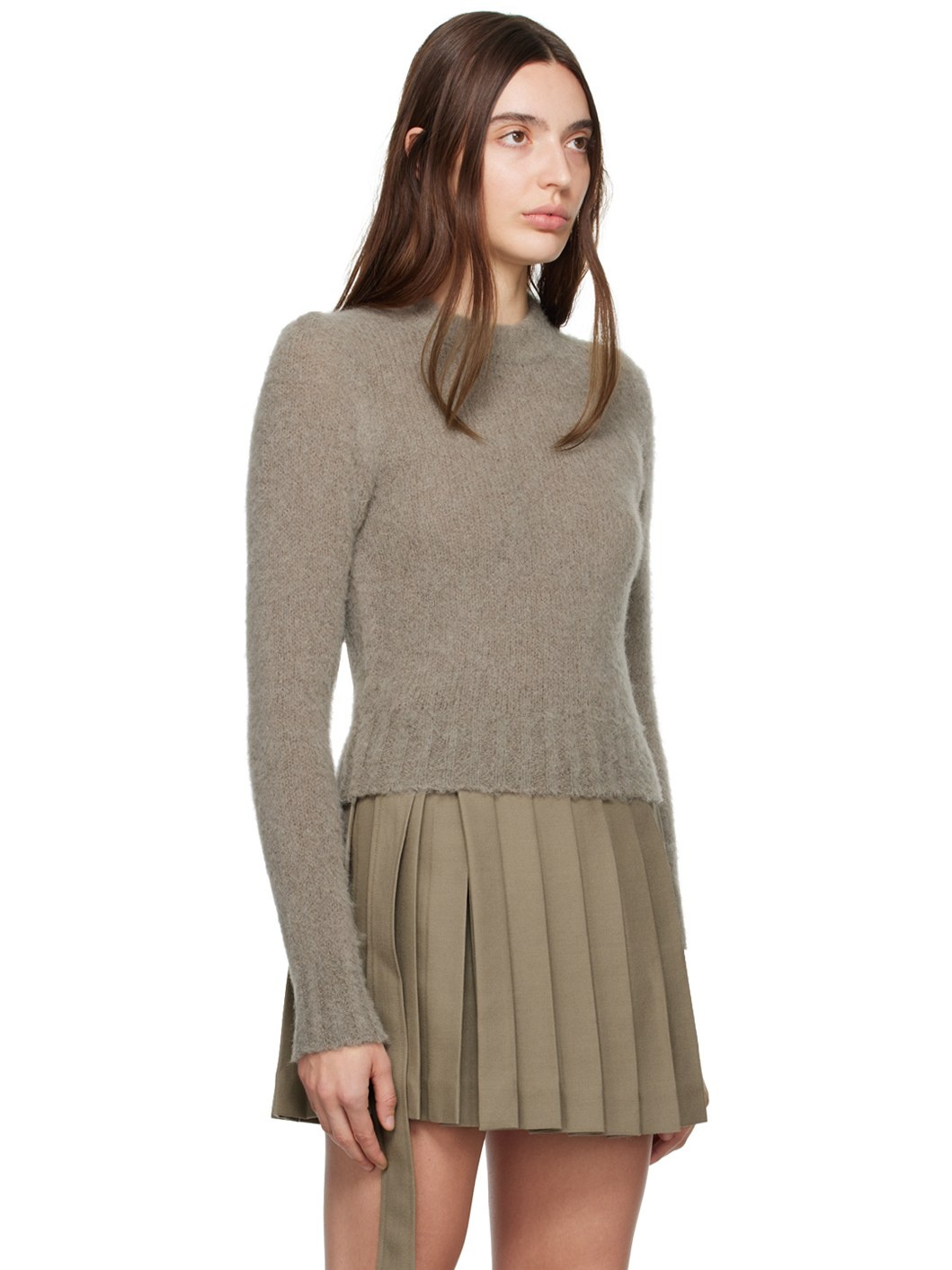 Taupe Brushed Sweater - 2