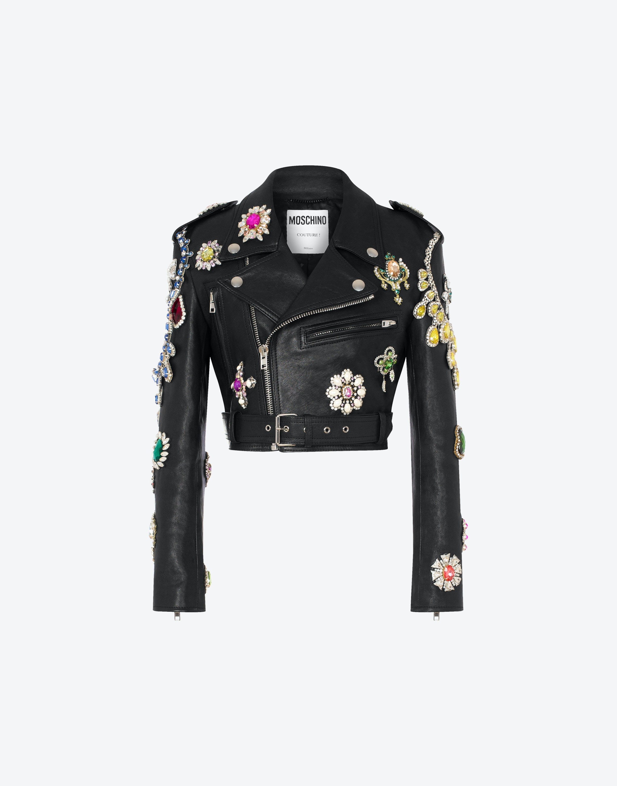 JEWELS NAPPA LEATHER BIKER - 1