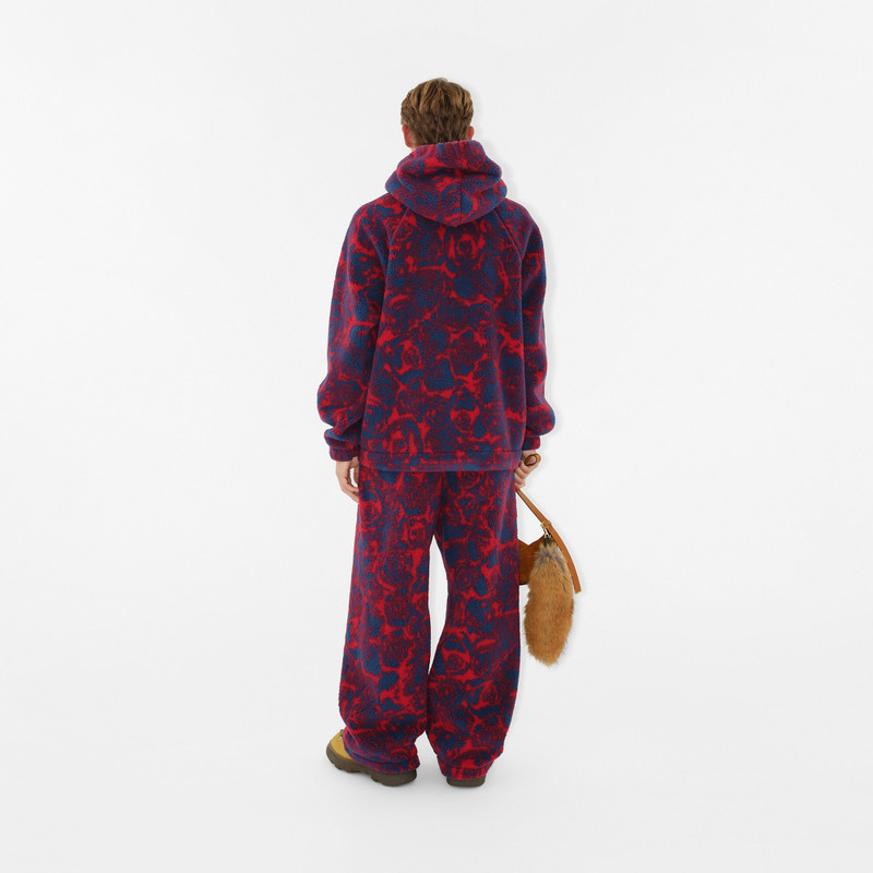 Rose Print Fleece Trousers 4