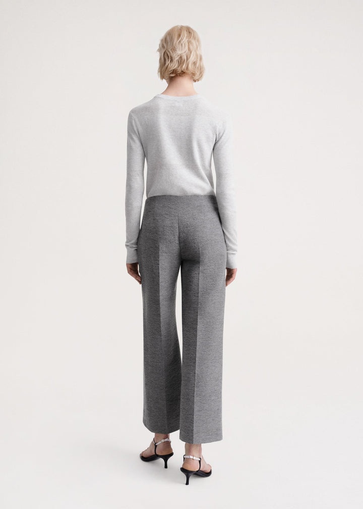 Clean wide trousers grey mélange - 4