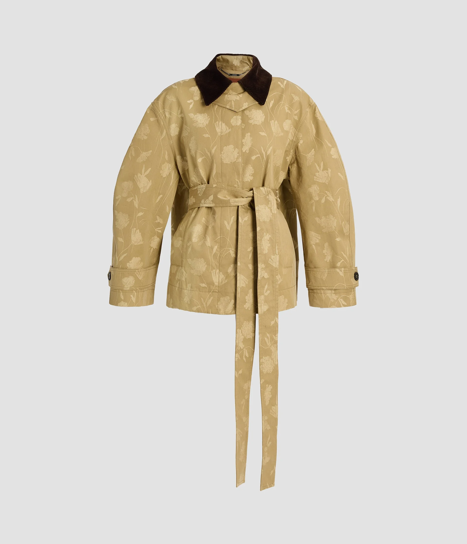 POPPY COTTON JACQUARD OVERSIZE JACKET - 1