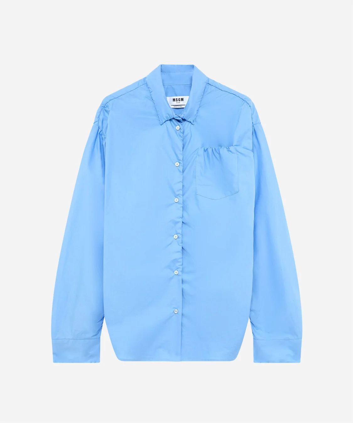 Crinkled poplin shirt - 1