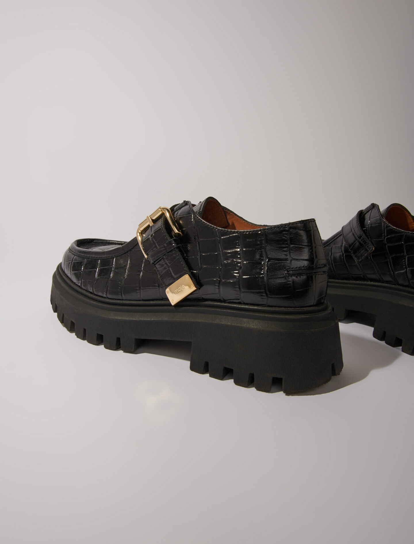 Chunky leather Derbies - 6