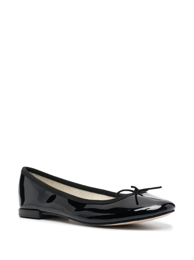 glossy flat ballerina shoes 1