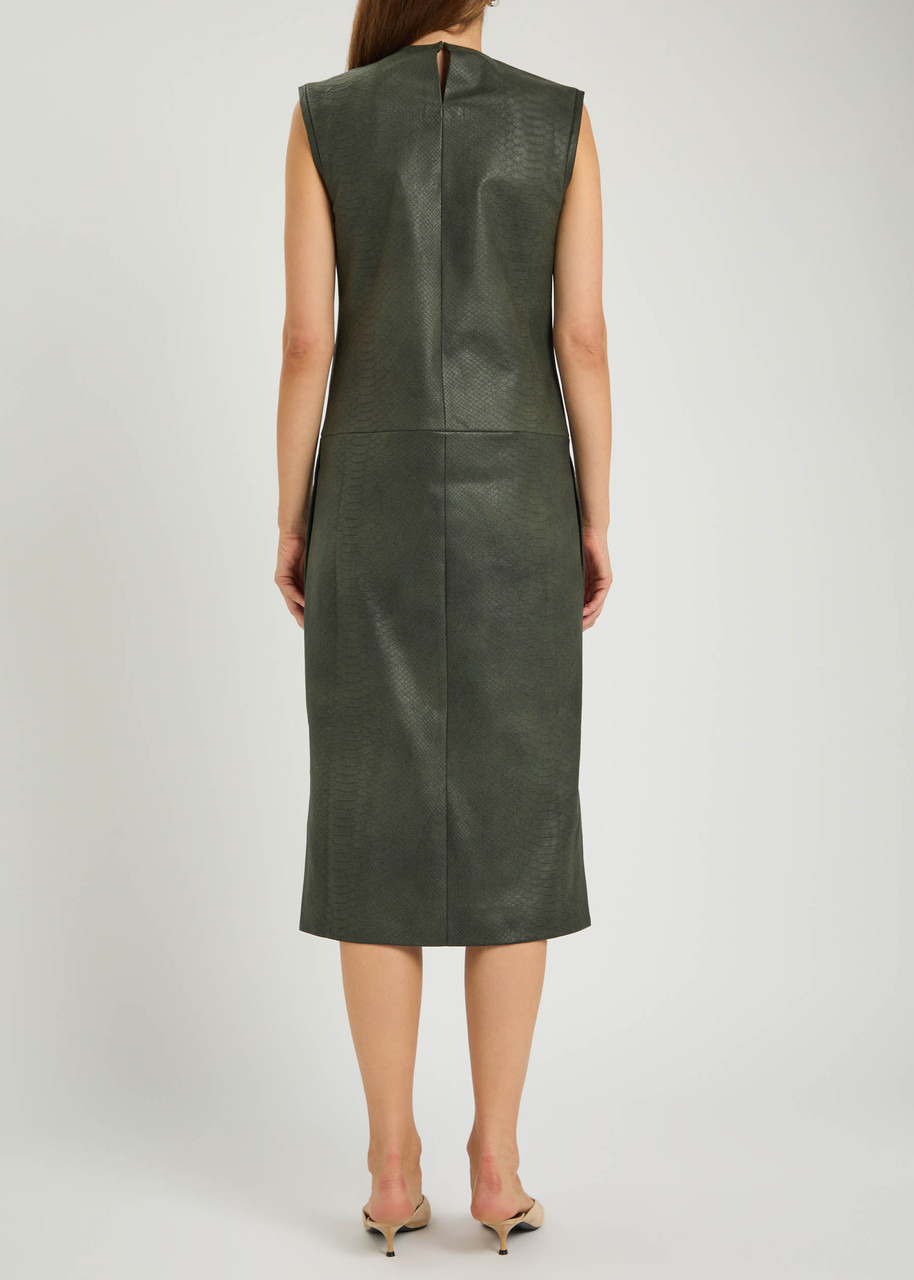 Stouls Caro Python-effect Stretch-leather Midi Dress - 3