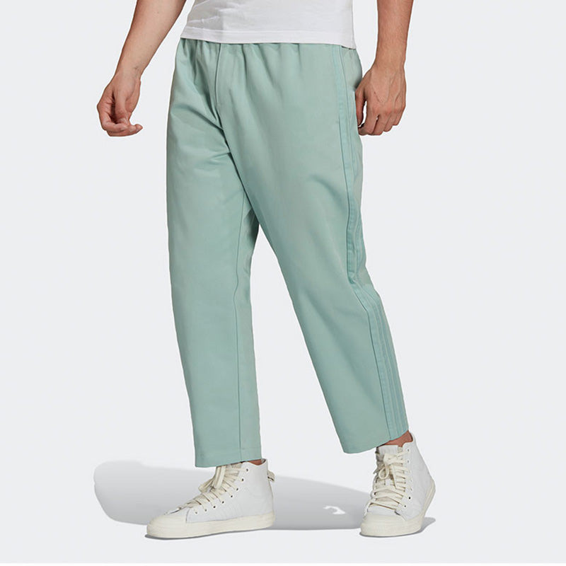 Men's adidas originals C Twill Pant Side Stripe Loose Sports Pants/Trousers/Joggers Light Blue HC860 - 2