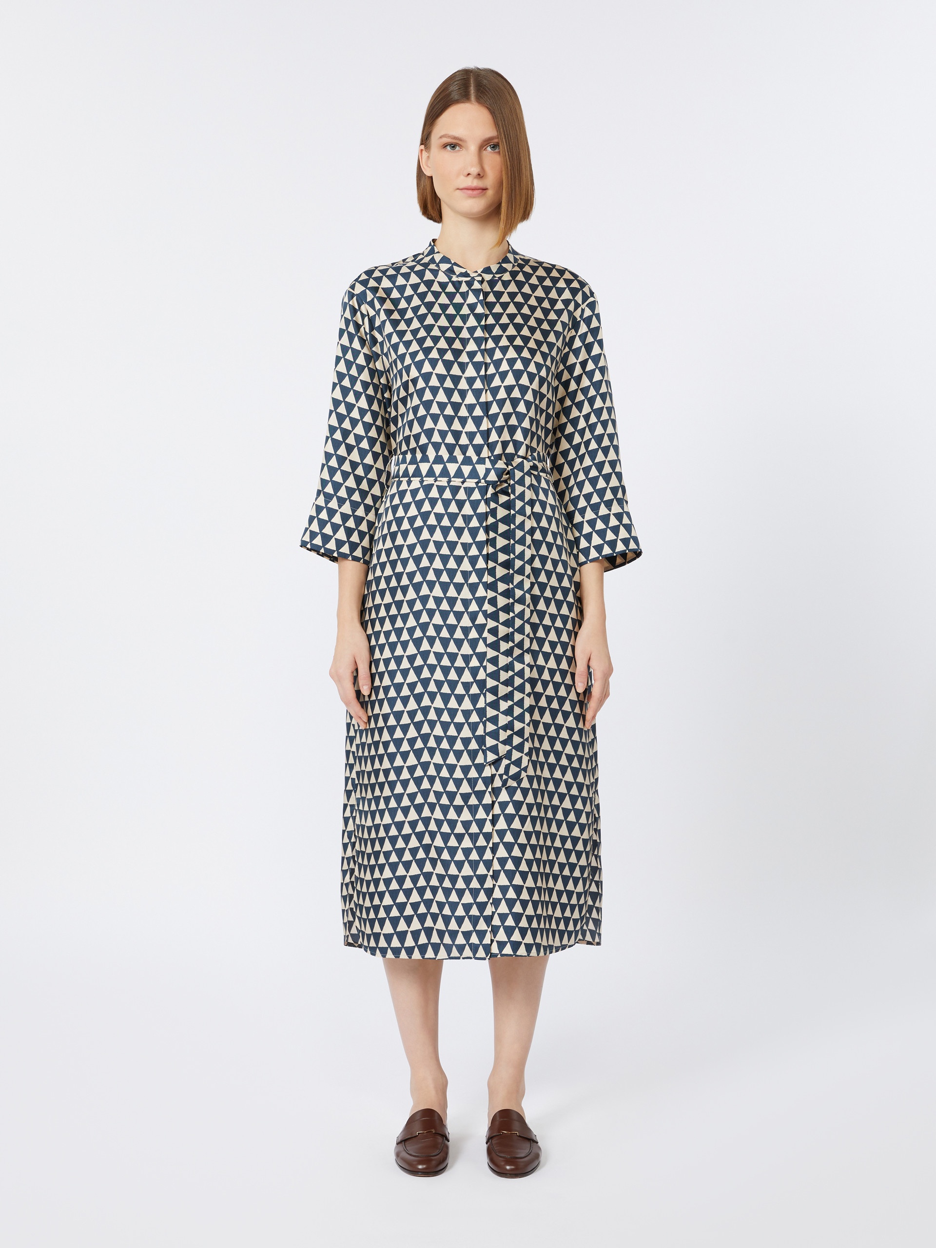 TIMESILK Printed silk twill kaftan - 3