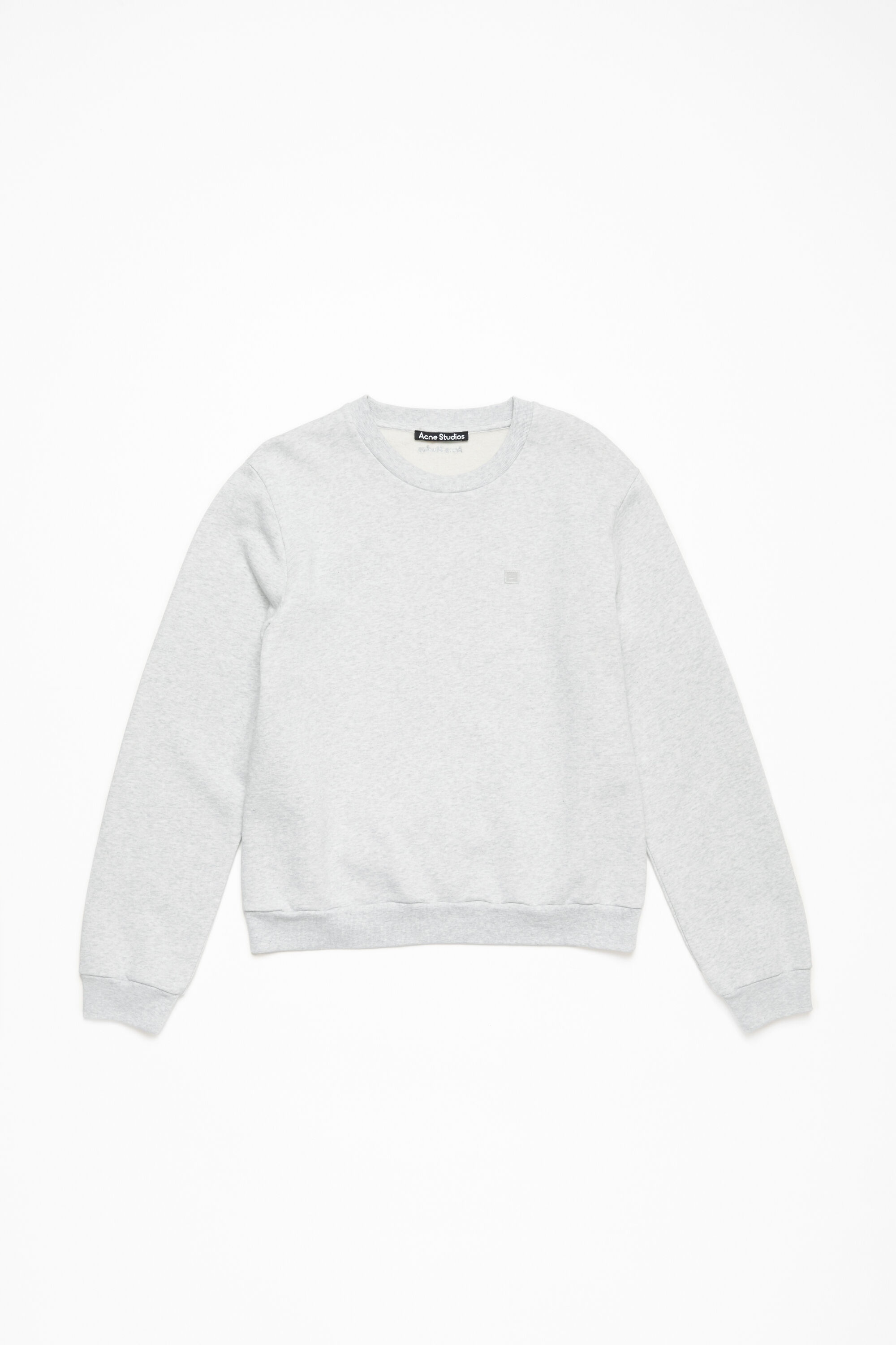Crew neck fleece sweater - Pale Grey Melange - 6