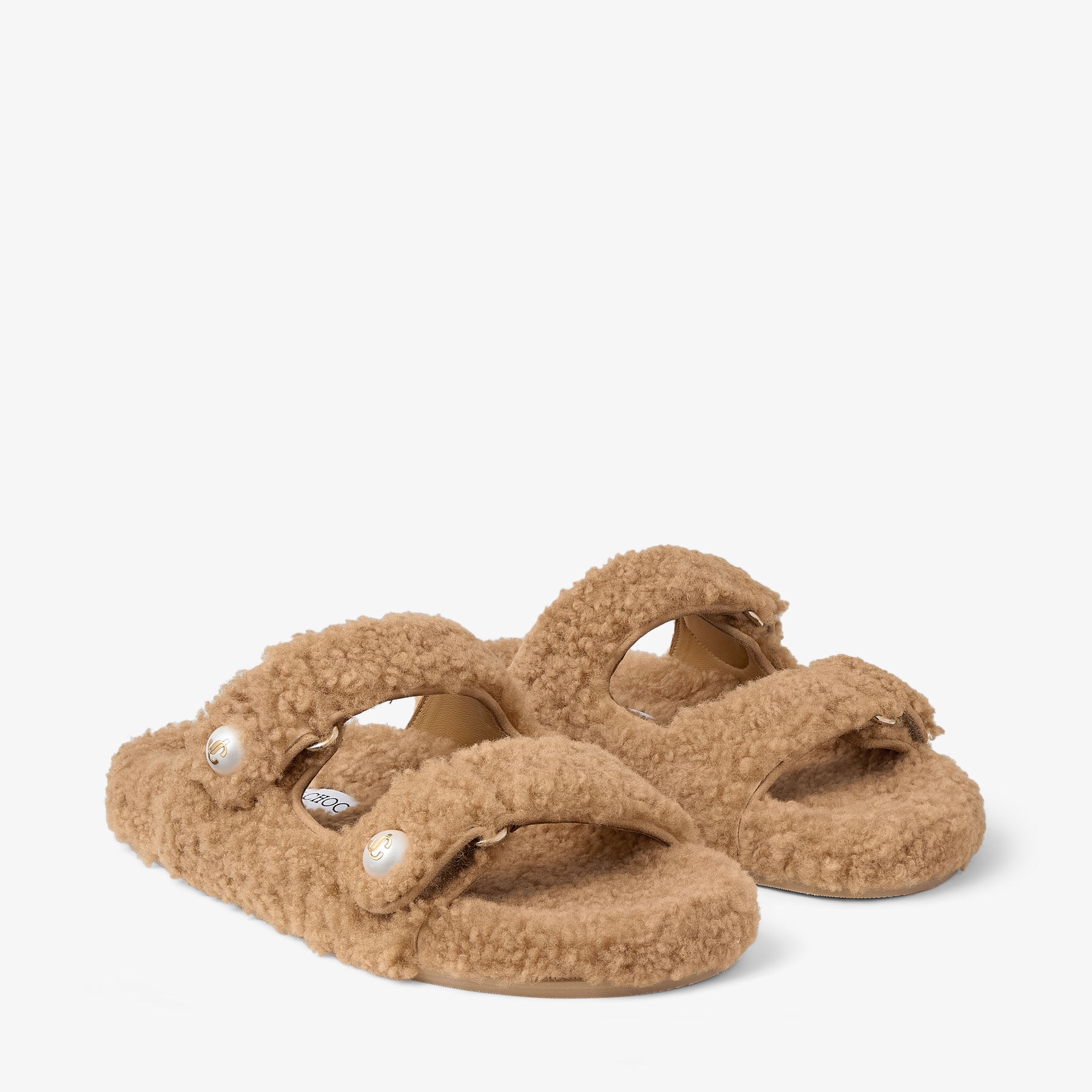 Fayence Sandal
Rattan Curly Shearling Sandals - 2