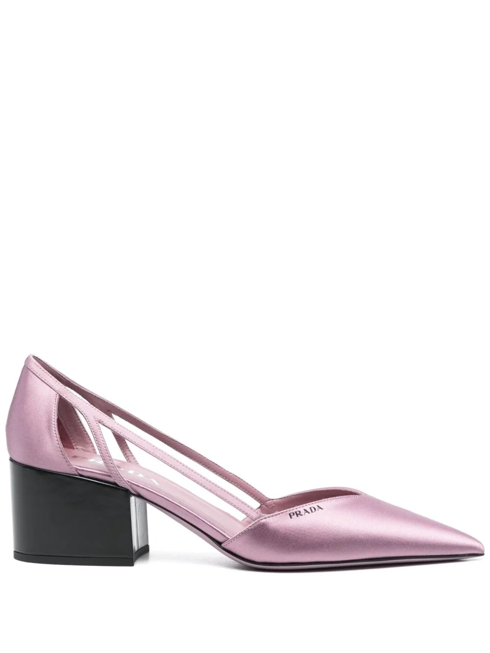 Prada Women Satin Cut-Out Pumps - 1