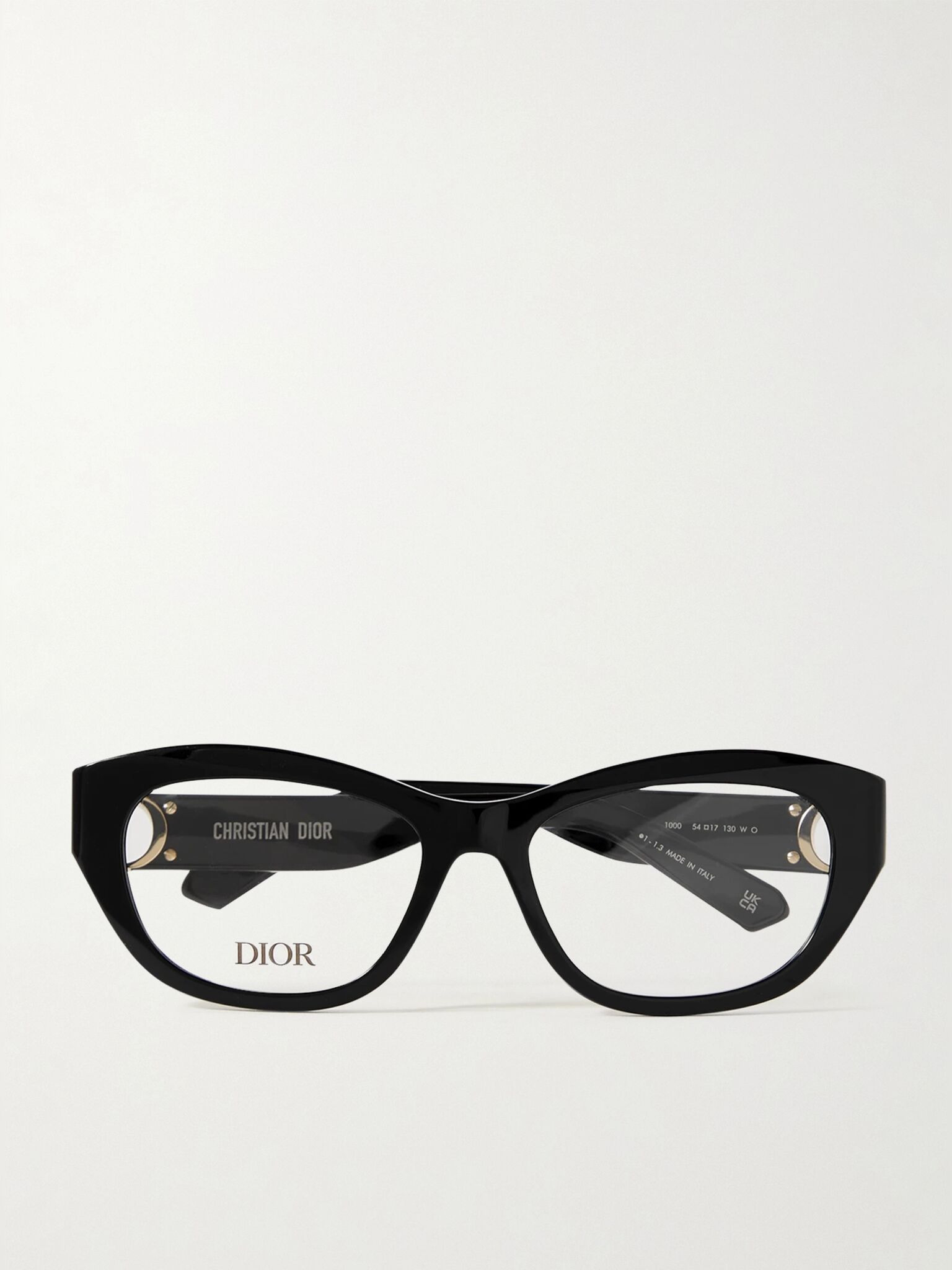 30Montaigne0 B1I oval-frame acetate optical glasses Black - 1