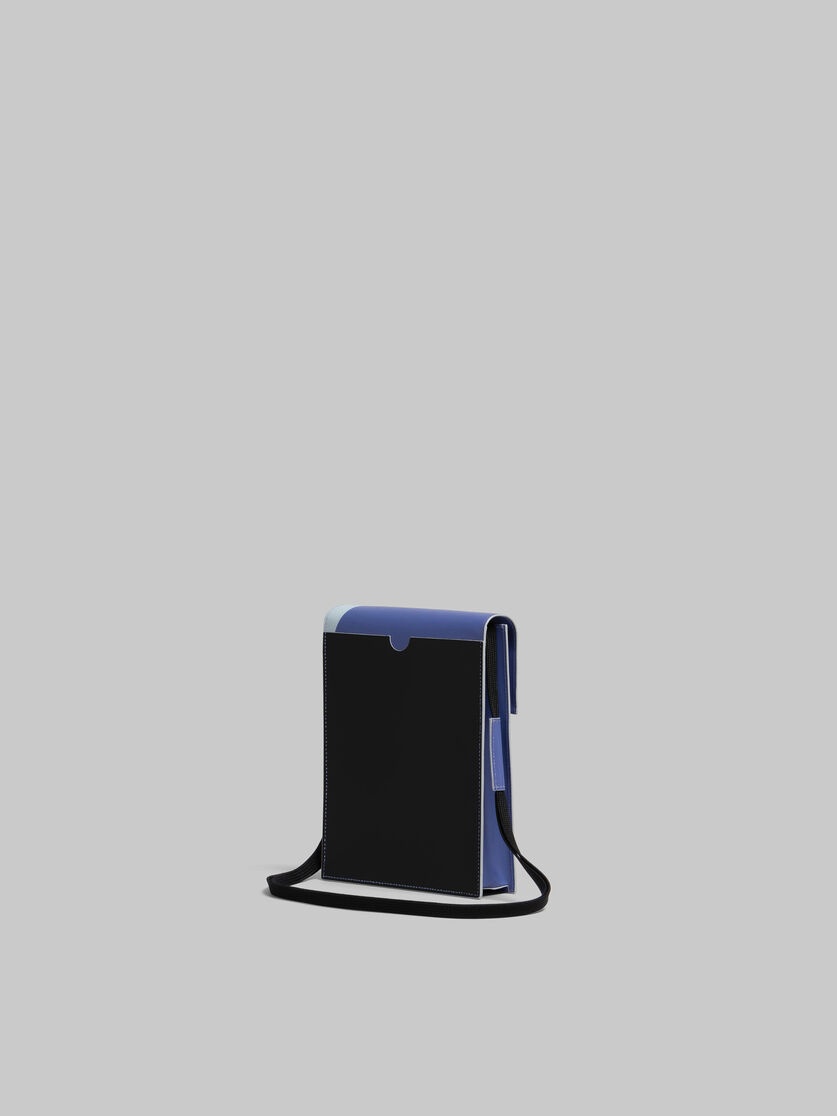 PURPLE AND BLUE TRIBECA POUCH WITH SHOELACE STRAP - 3