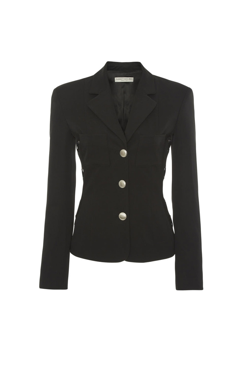 STRETCH WOOL JACKET - 1