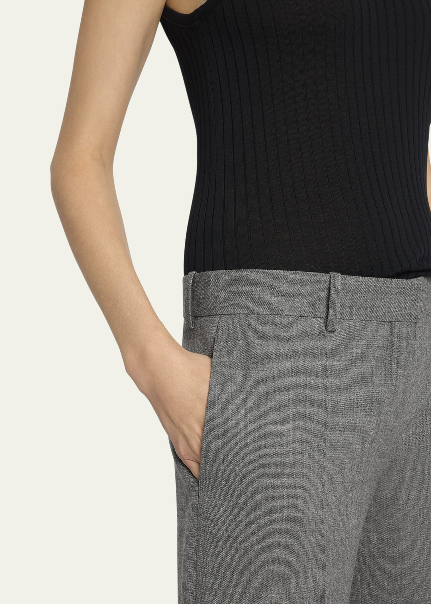 Ian Mid-Rise Wool Pants - 5