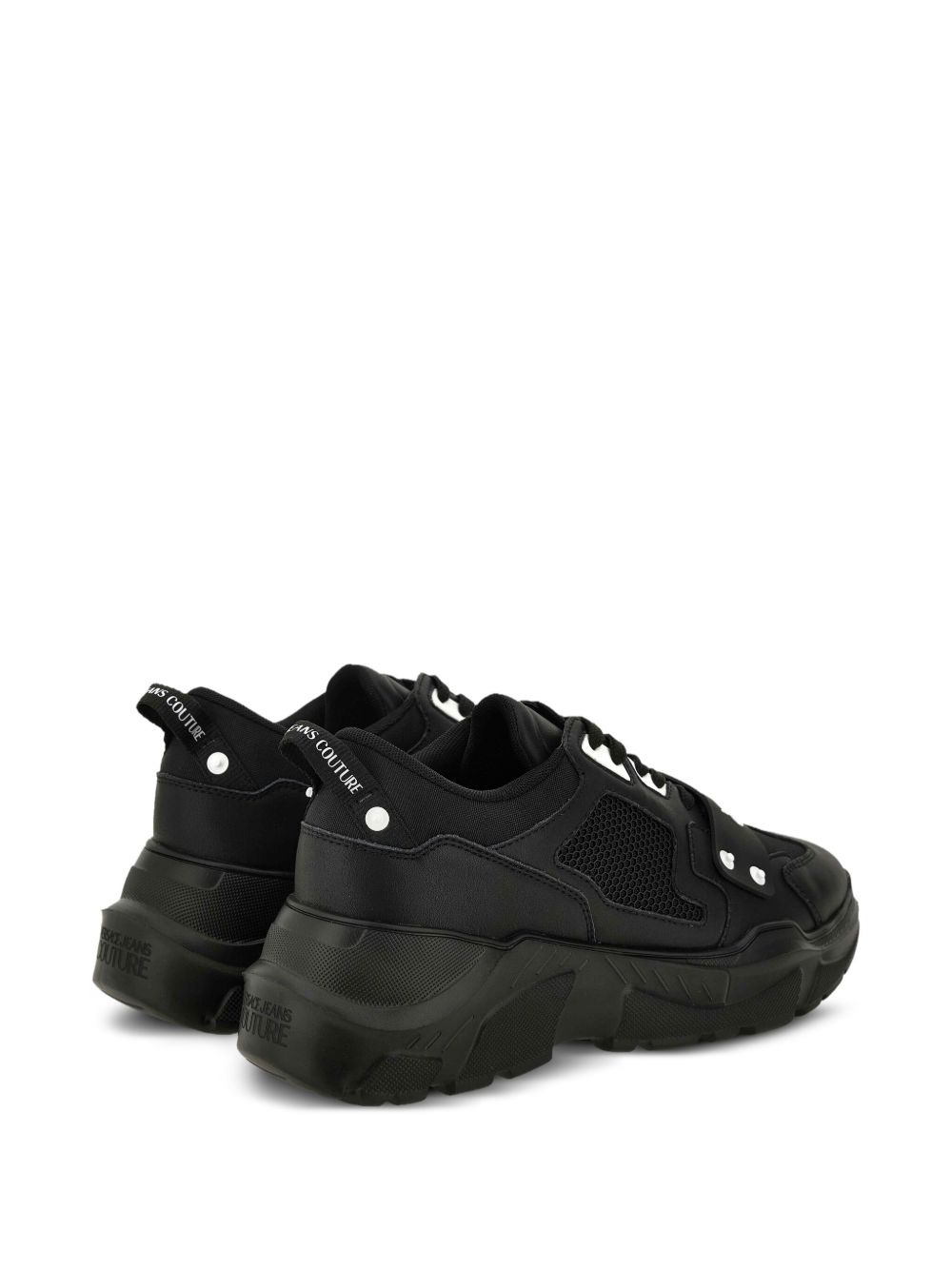 logo-plaque mesh sneakers - 2