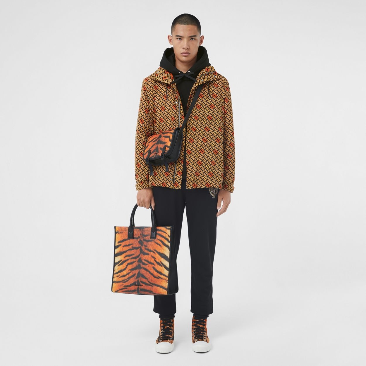 Tiger Print Messenger Bag - 7