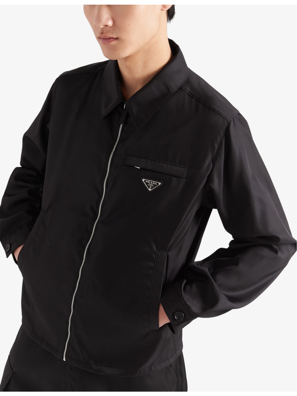 Re-Nylon brand-plaque recycled-polyamide jacket - 6