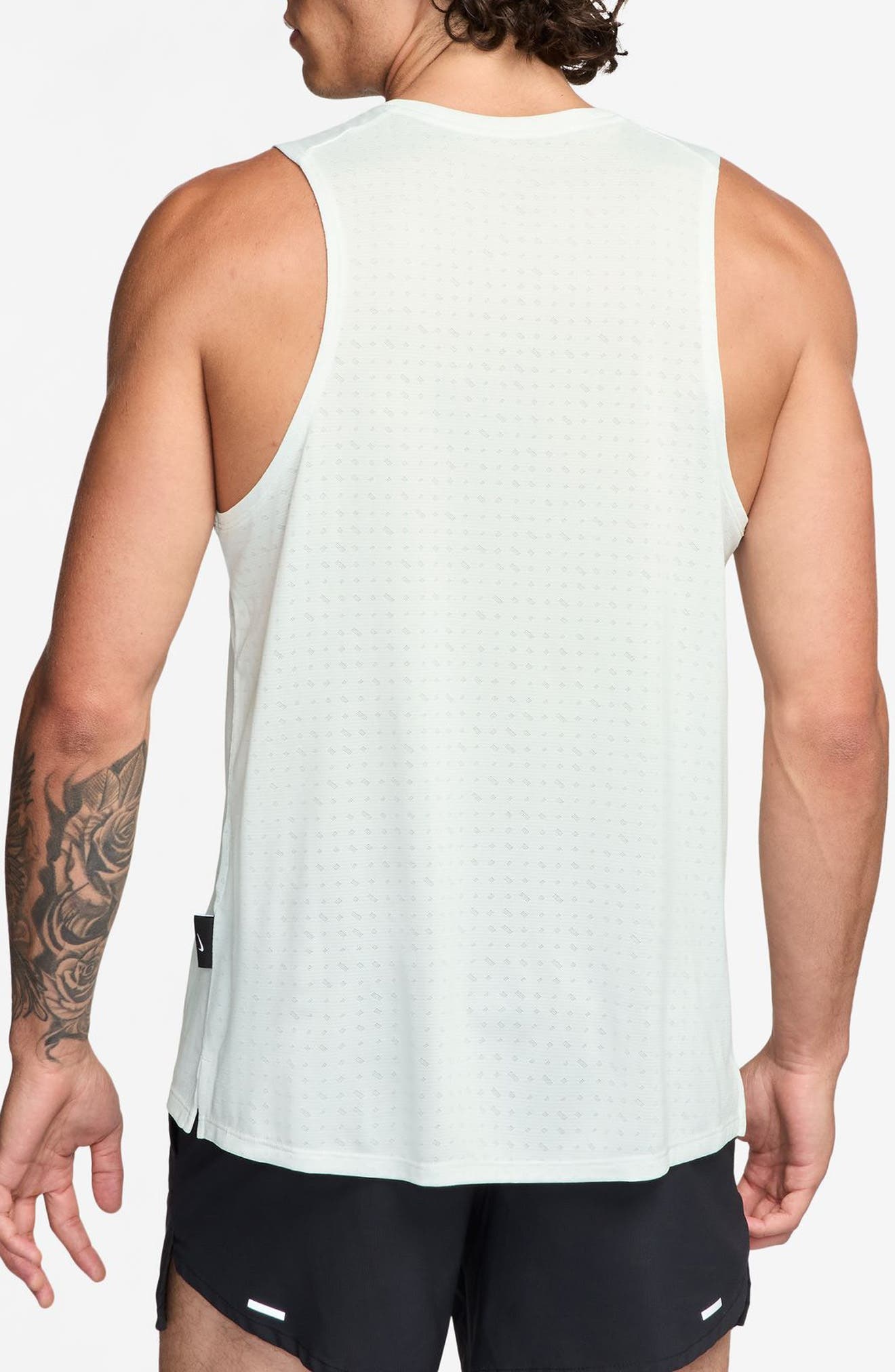Nike Dri-FIT Miler Breathe Running Tank in Summit White/Reflective Silv at Nordstrom - 2