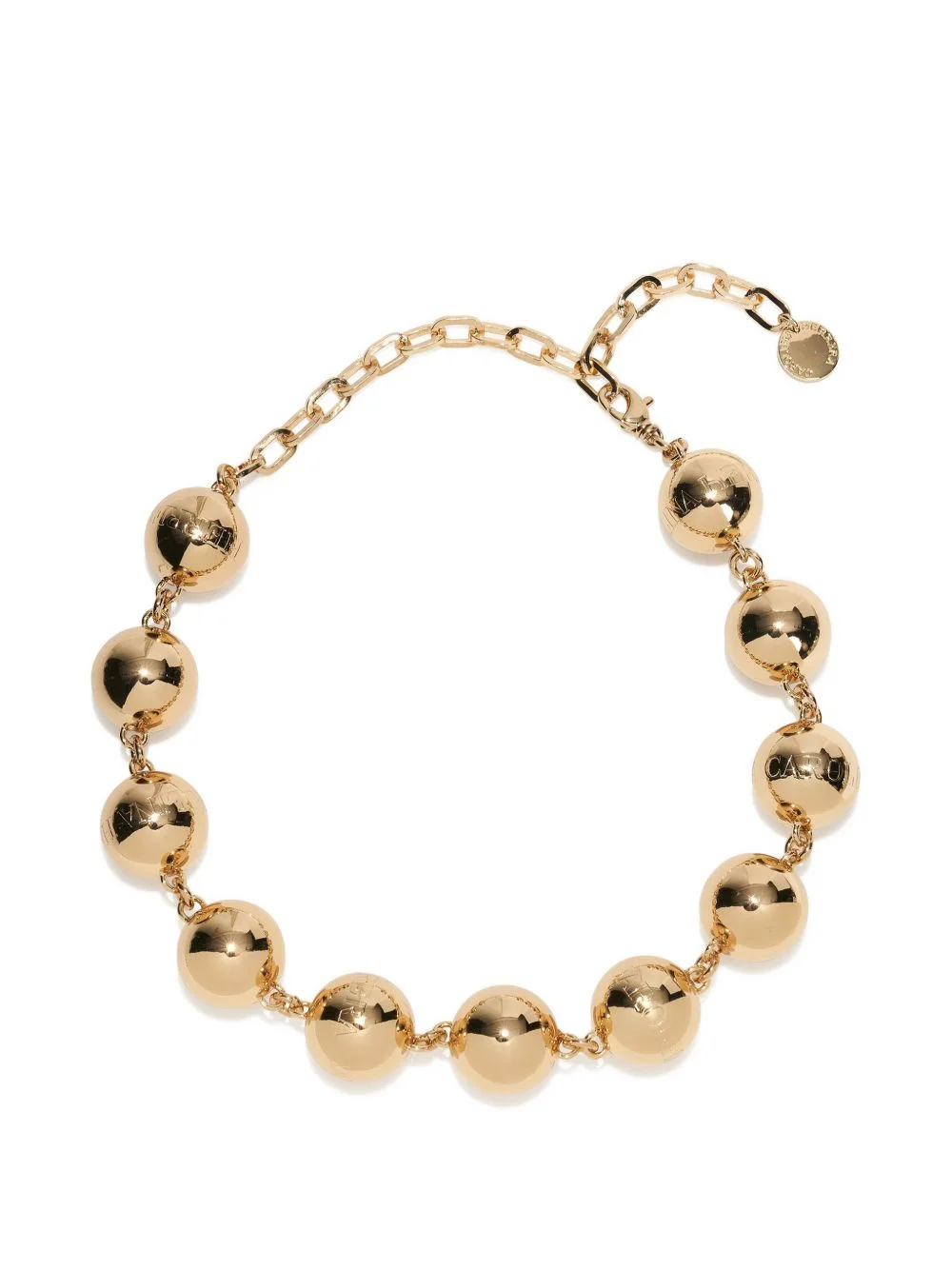 gold ball necklace - 1