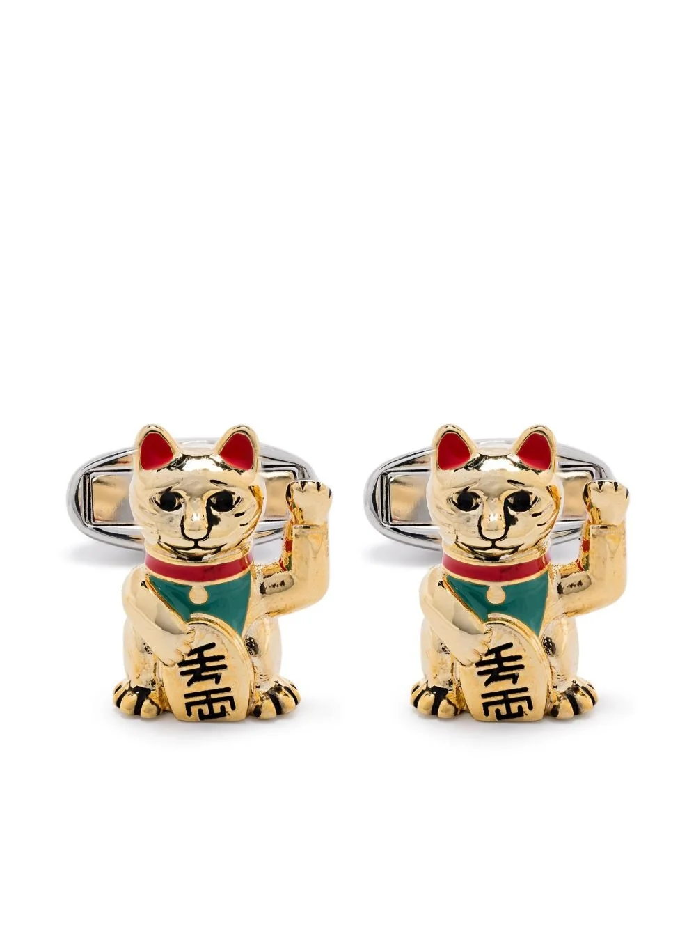Lucky Gold Cat cufflinks - 1