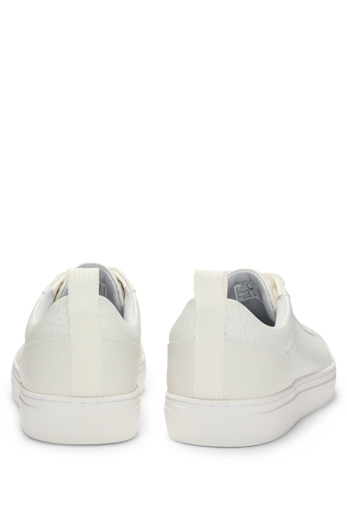 FAUX-LEATHER TRAINERS WITH TONAL MONOGRAMS - 5