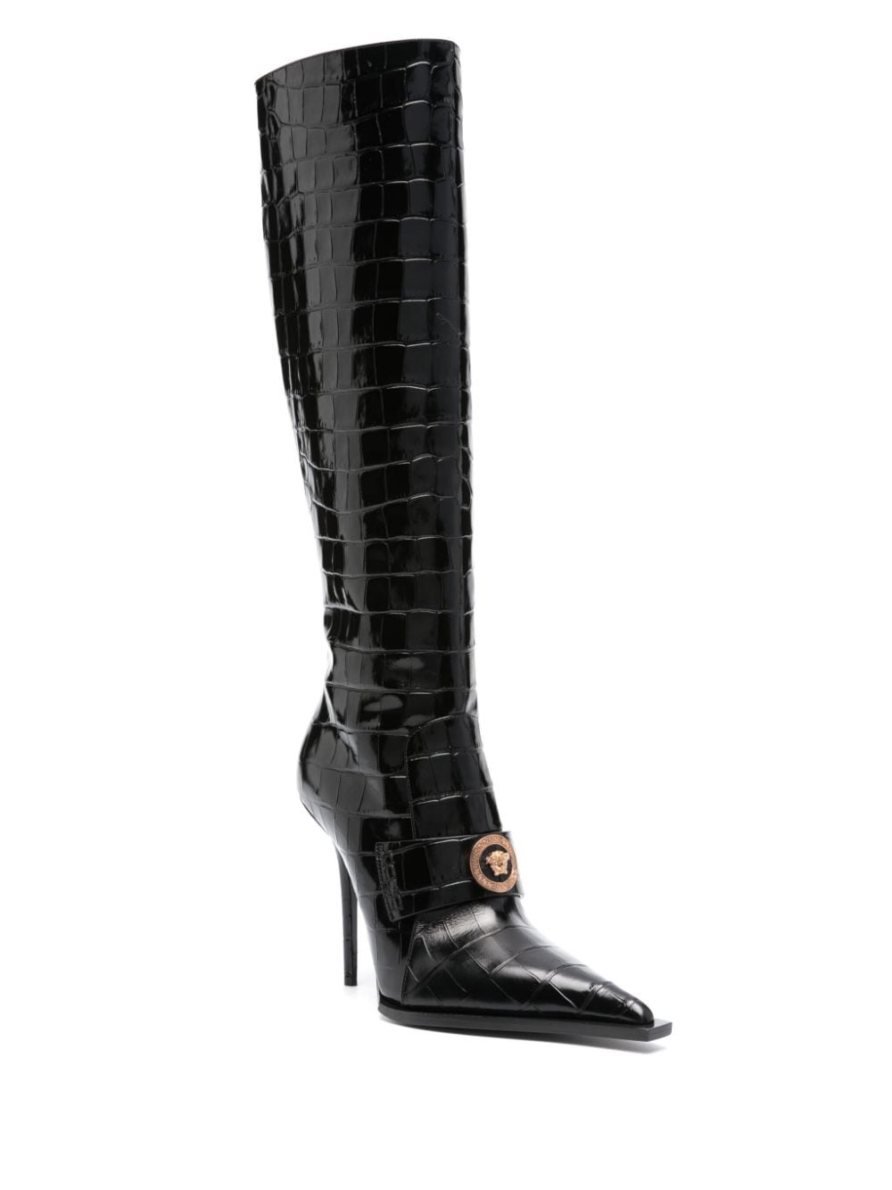 Vagabond croco-embossed leather boots - 2