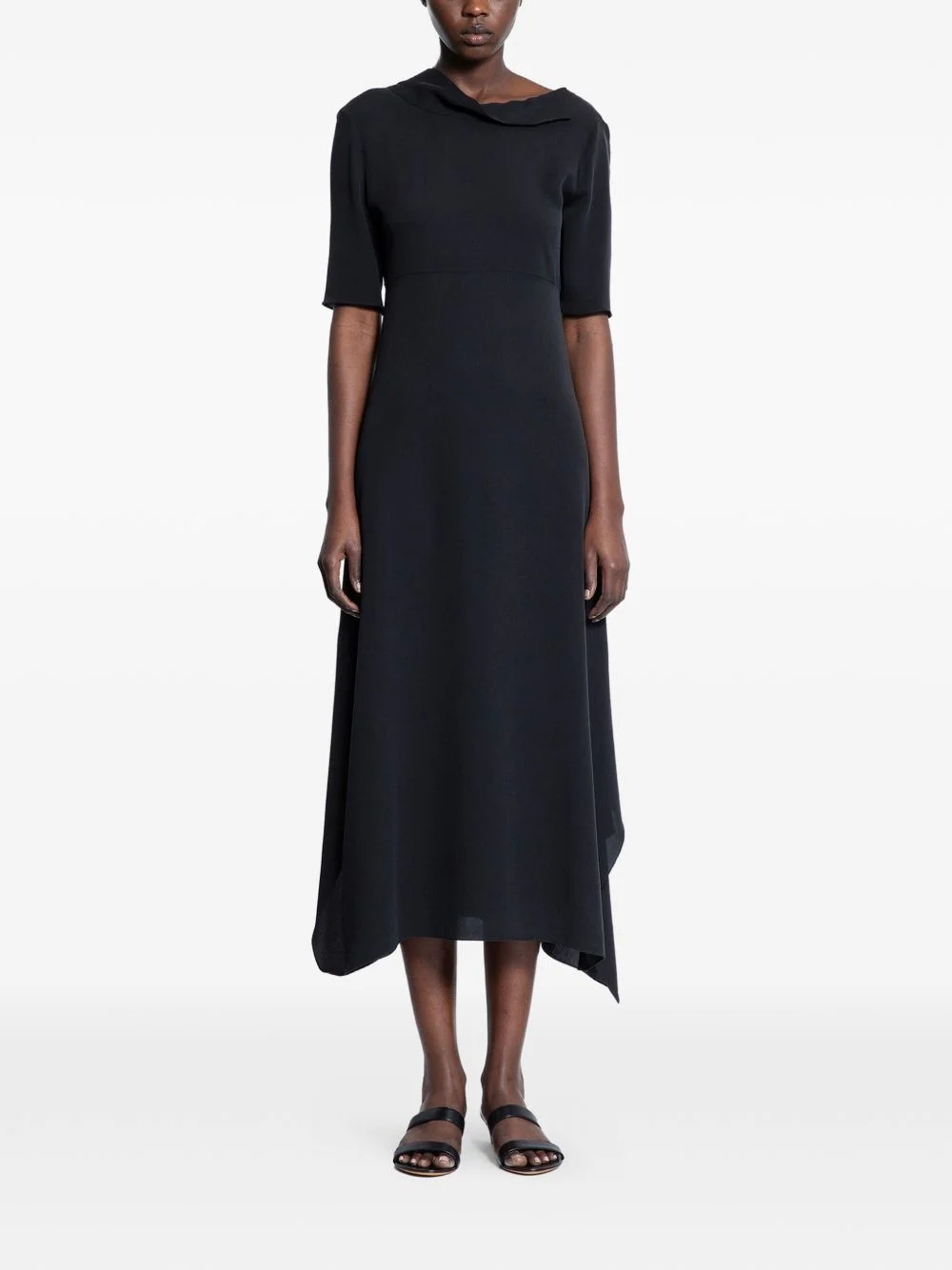 Faded cowl midi dress - 1