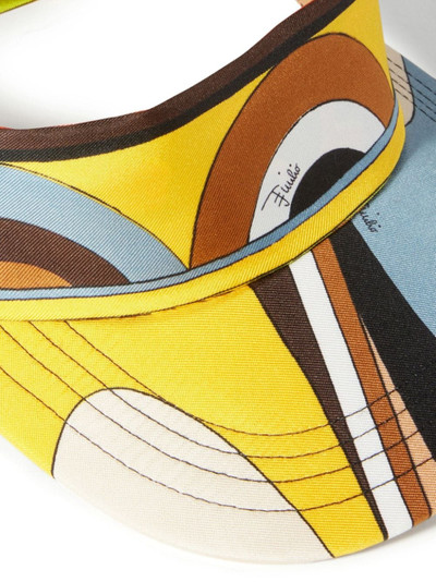 PUCCI abstract-print silk visor hat outlook