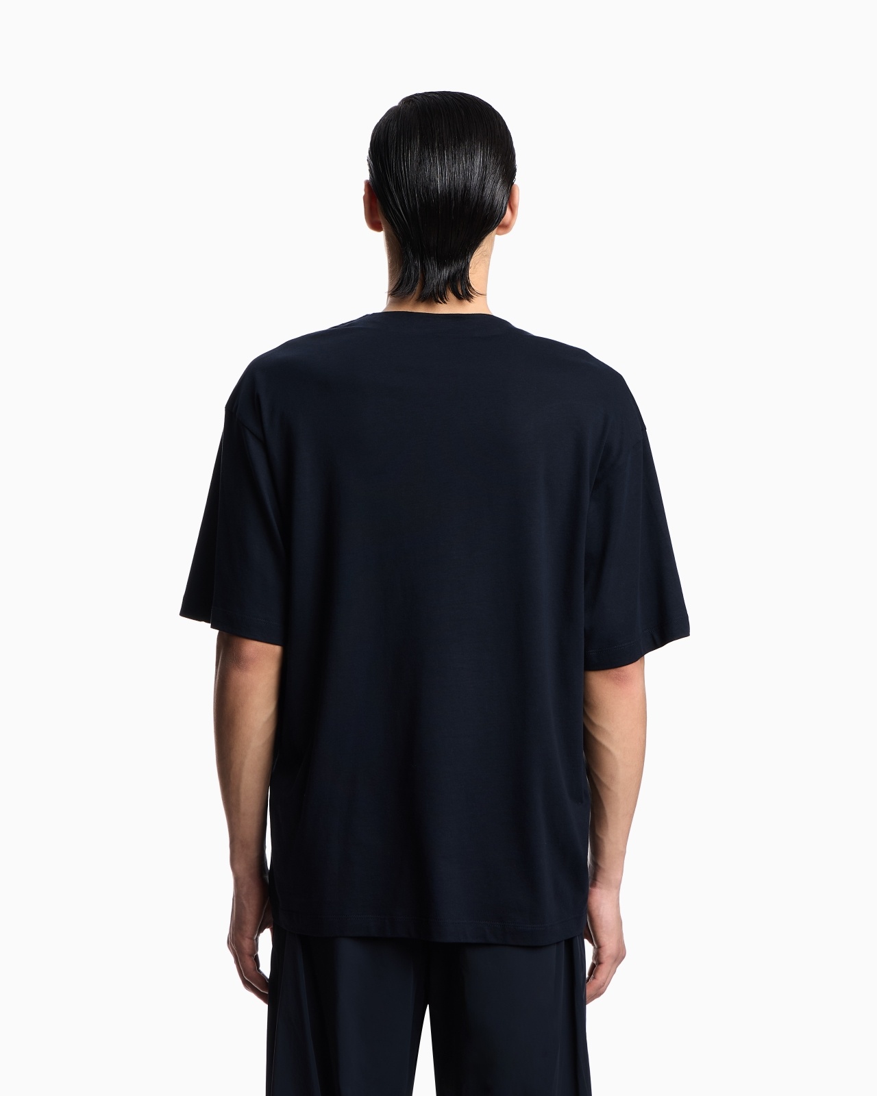 SILK-BLEND JERSEY V-NECK T-SHIRT - 3