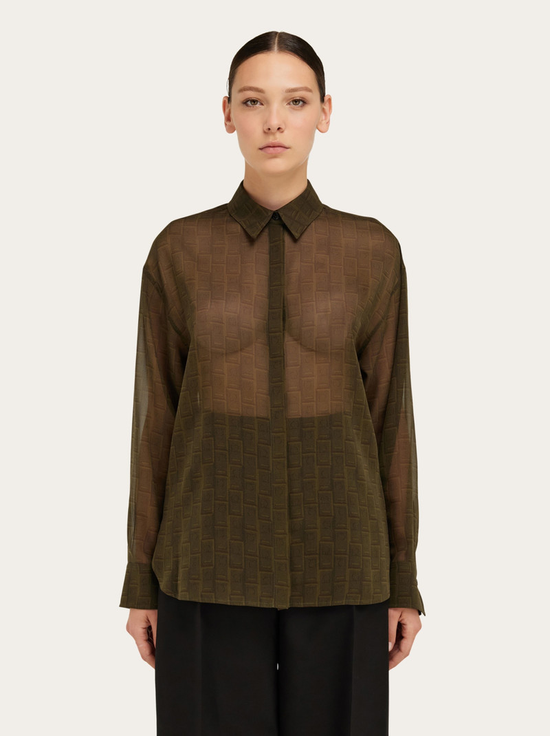 FERRAGAMO Ferragamo Monogram shirt outlook