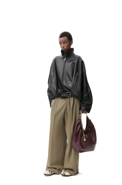 Loewe Pleated trousers in cotton and silk outlook