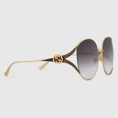 GUCCI Round-frame metal sunglasses outlook