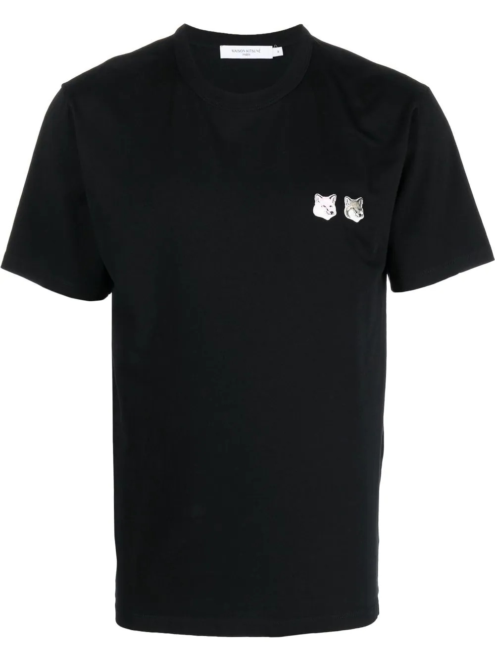 Double Fox Head-Patch cotton T-shirt - 1