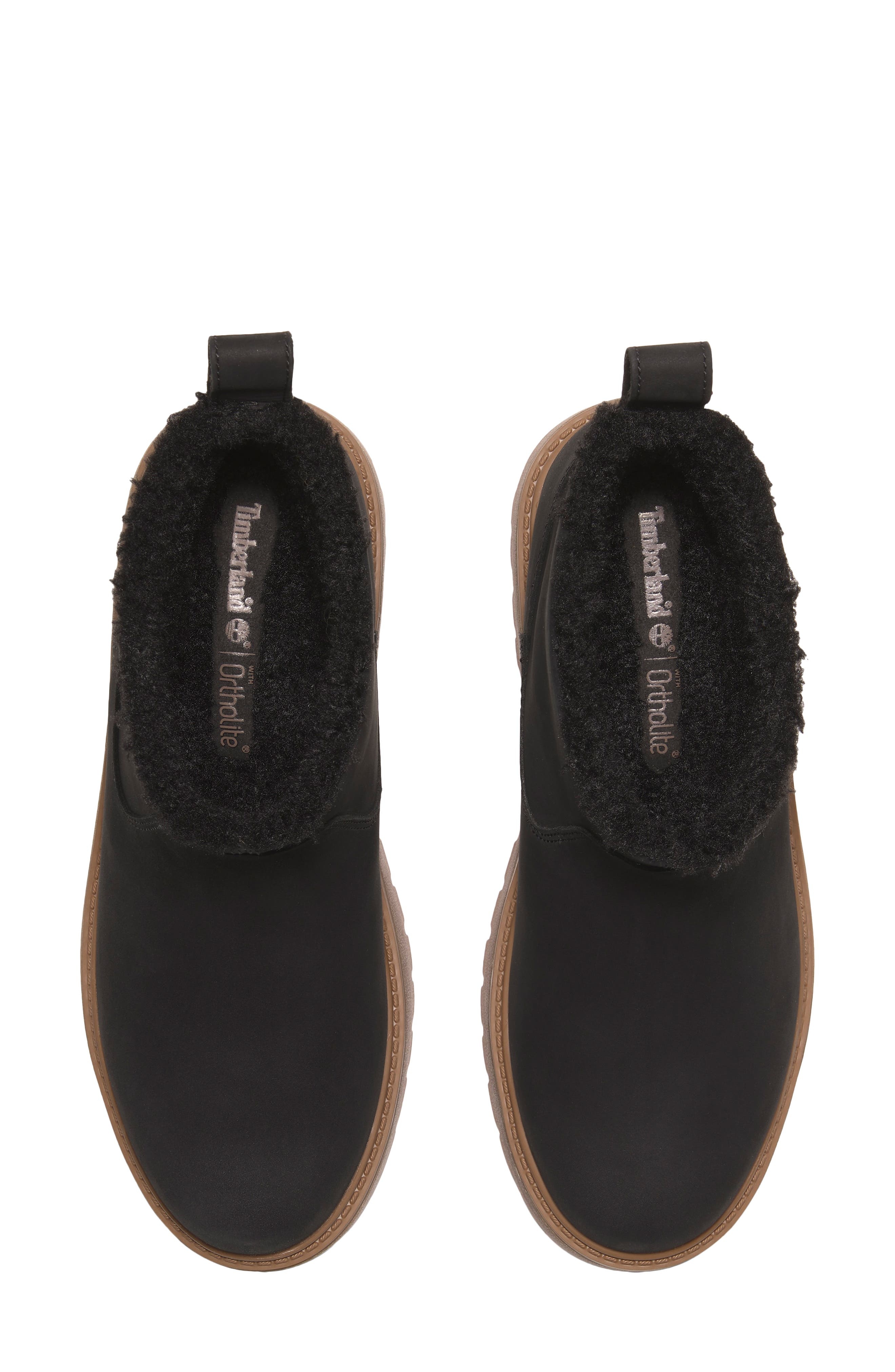 Timberland Stone Street Faux Fur Lined Bootie in Black Nubuck at Nordstrom - 3