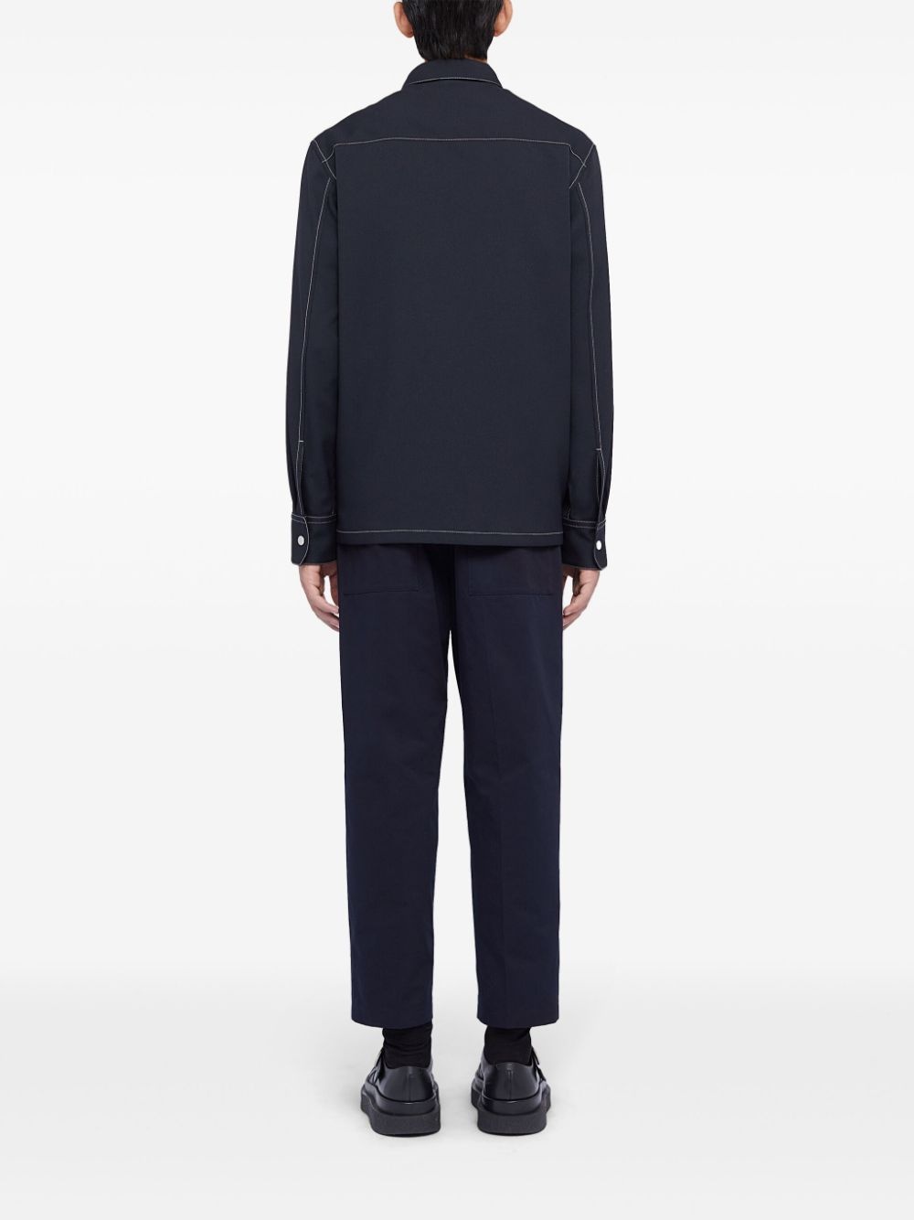 zip-up shirt jacket - 3