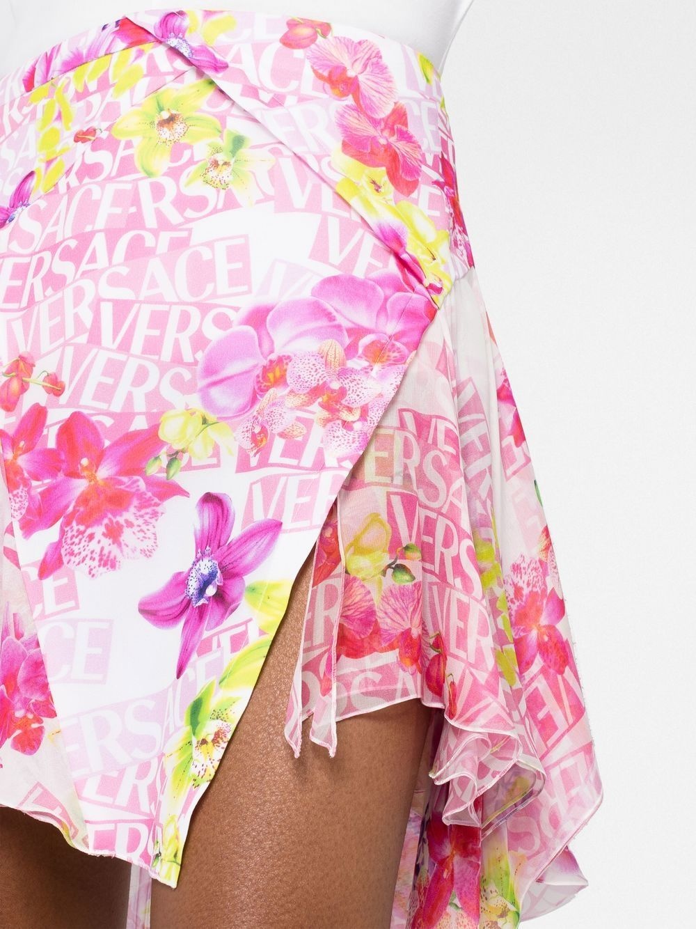 floral-print asymmetric skirt - 5
