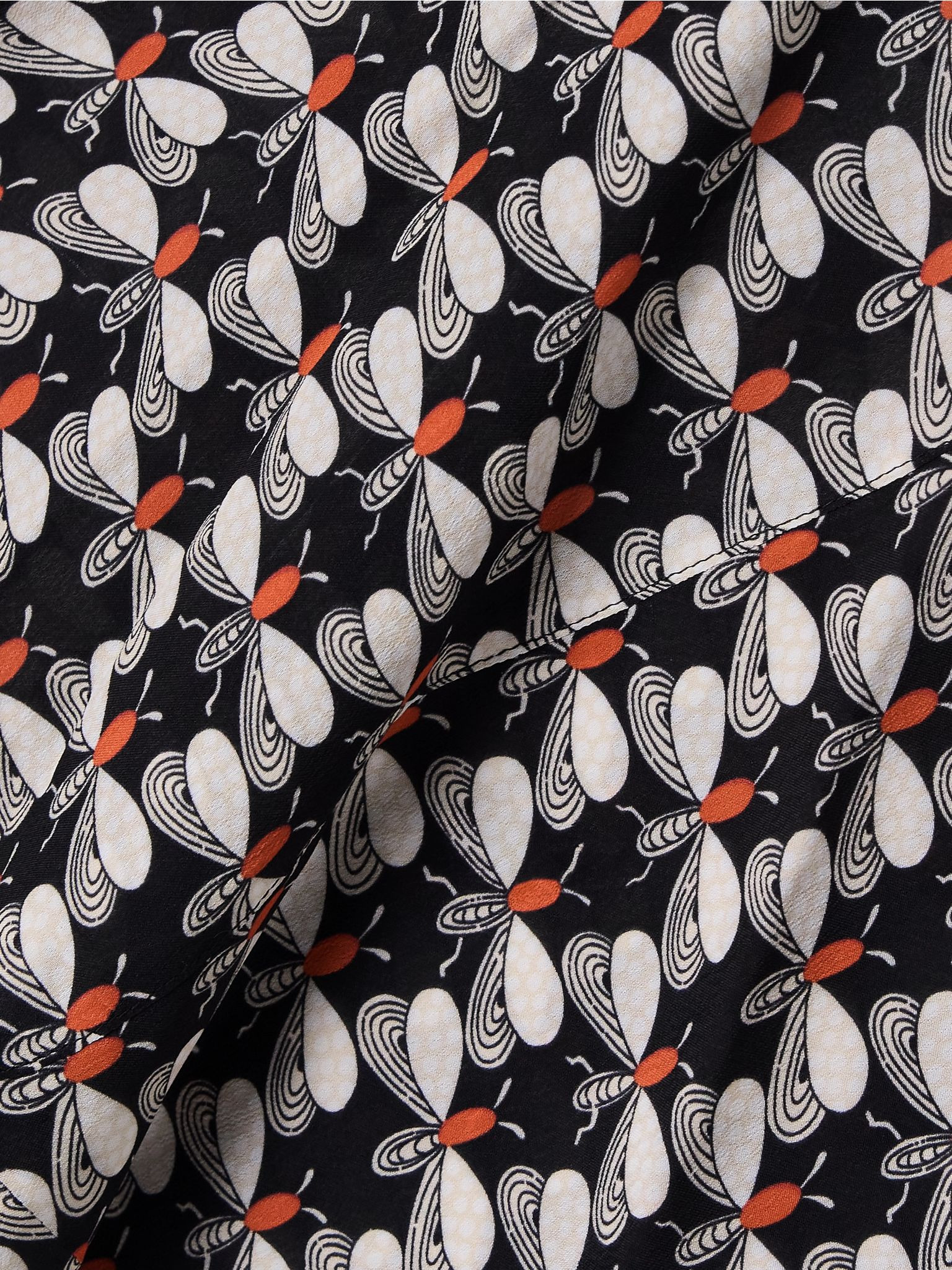 + MOTHER Estelle printed crepe blouse Black - 5