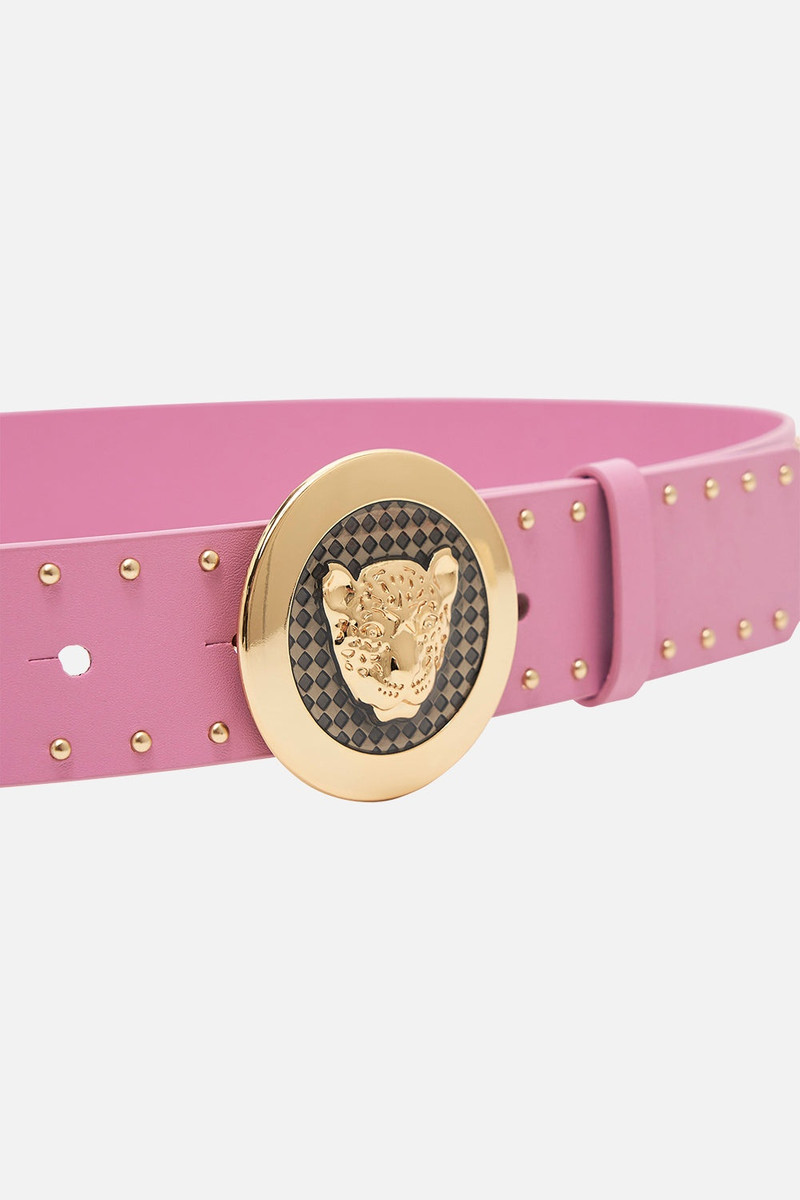 CAMILLA LEOPARD BUTTON BELT outlook