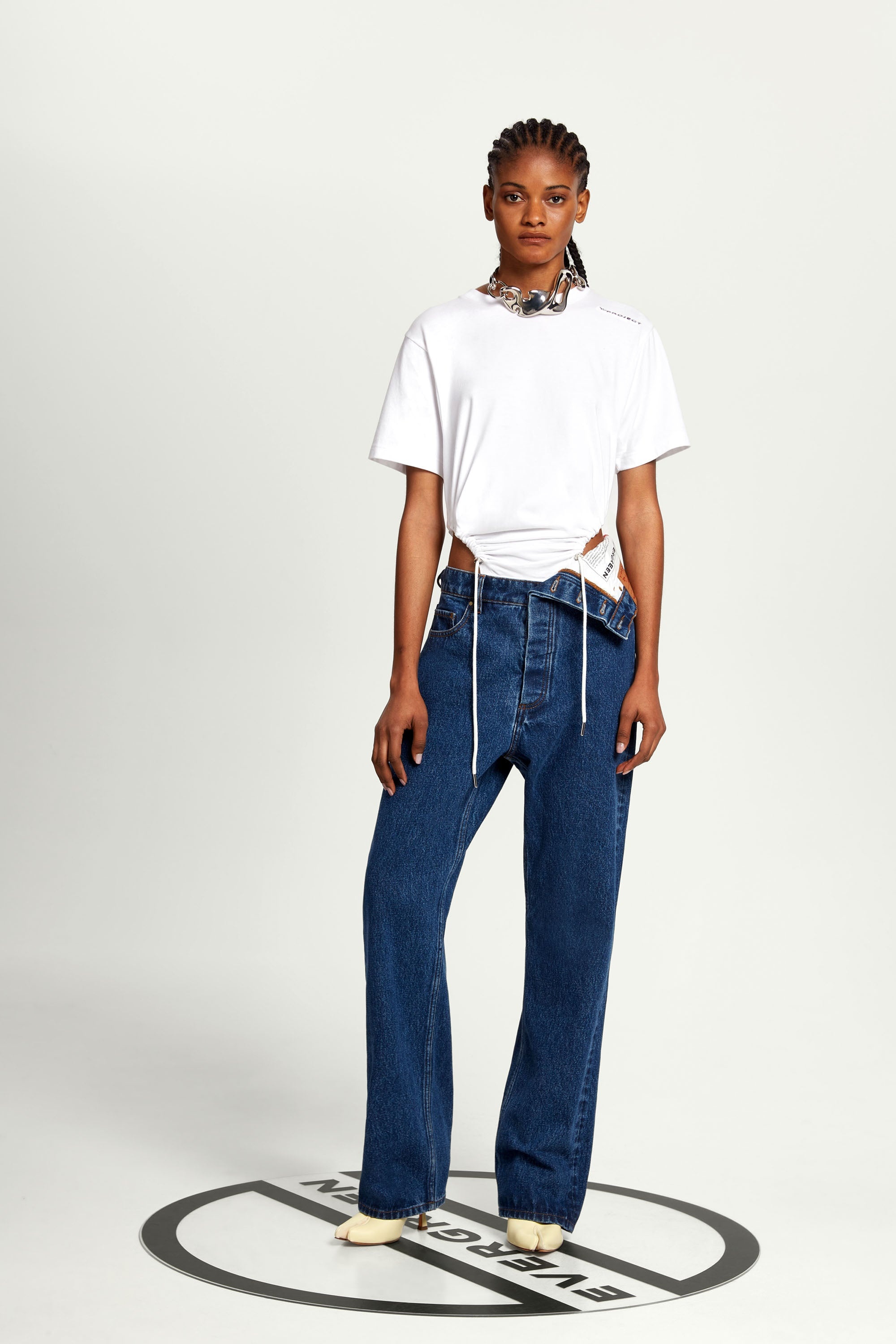 ワイプロジェクト CLASSIC ASYMMETRIC WAIST JEANS Y/Project Classic Asymmetric Waist Jeans | REVERSIBLE