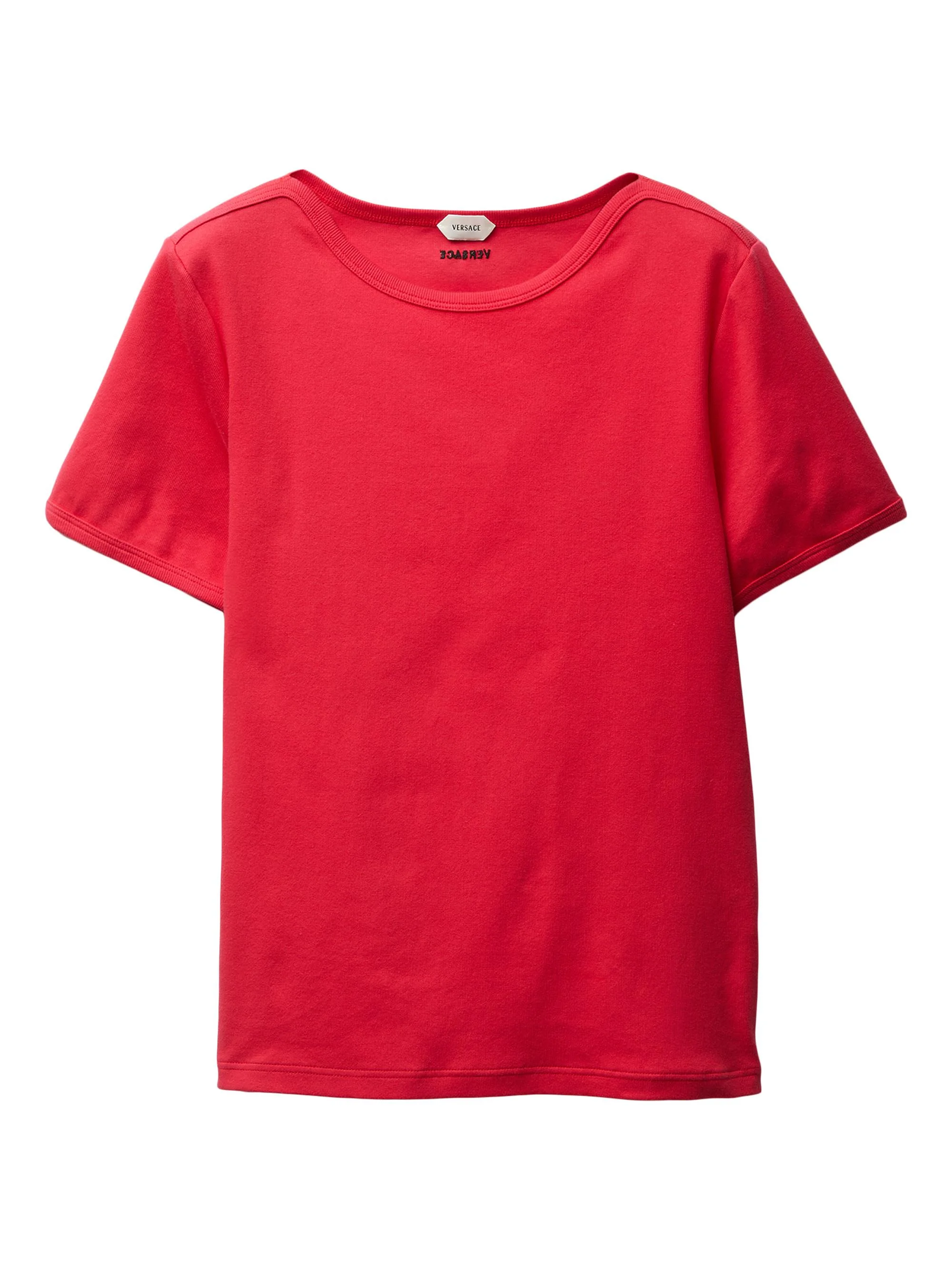 Men's Stretch-Cotton T-Shirt - Bright Red - 1