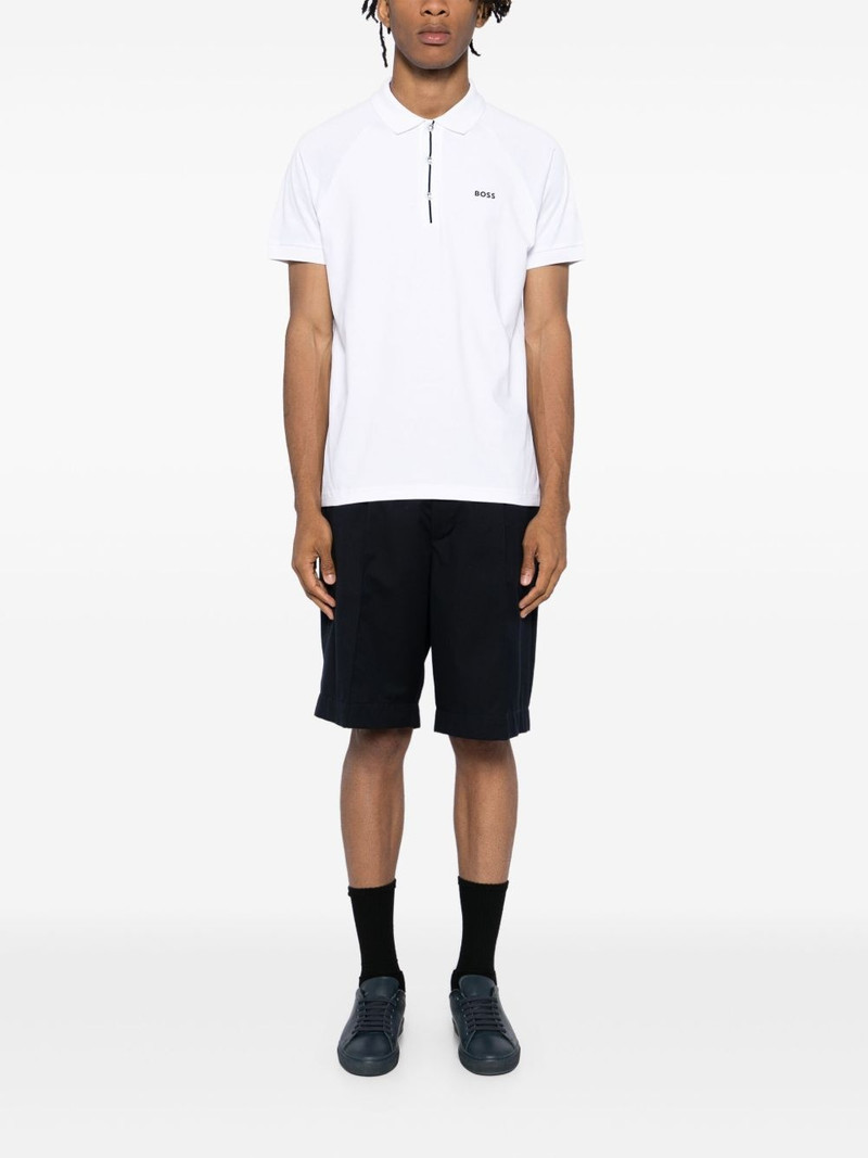 BOSS contrast panel polo shirt outlook