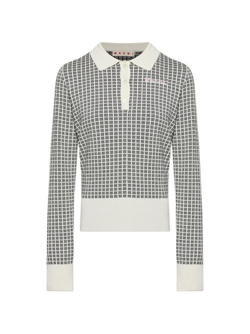 patterned polo top 1