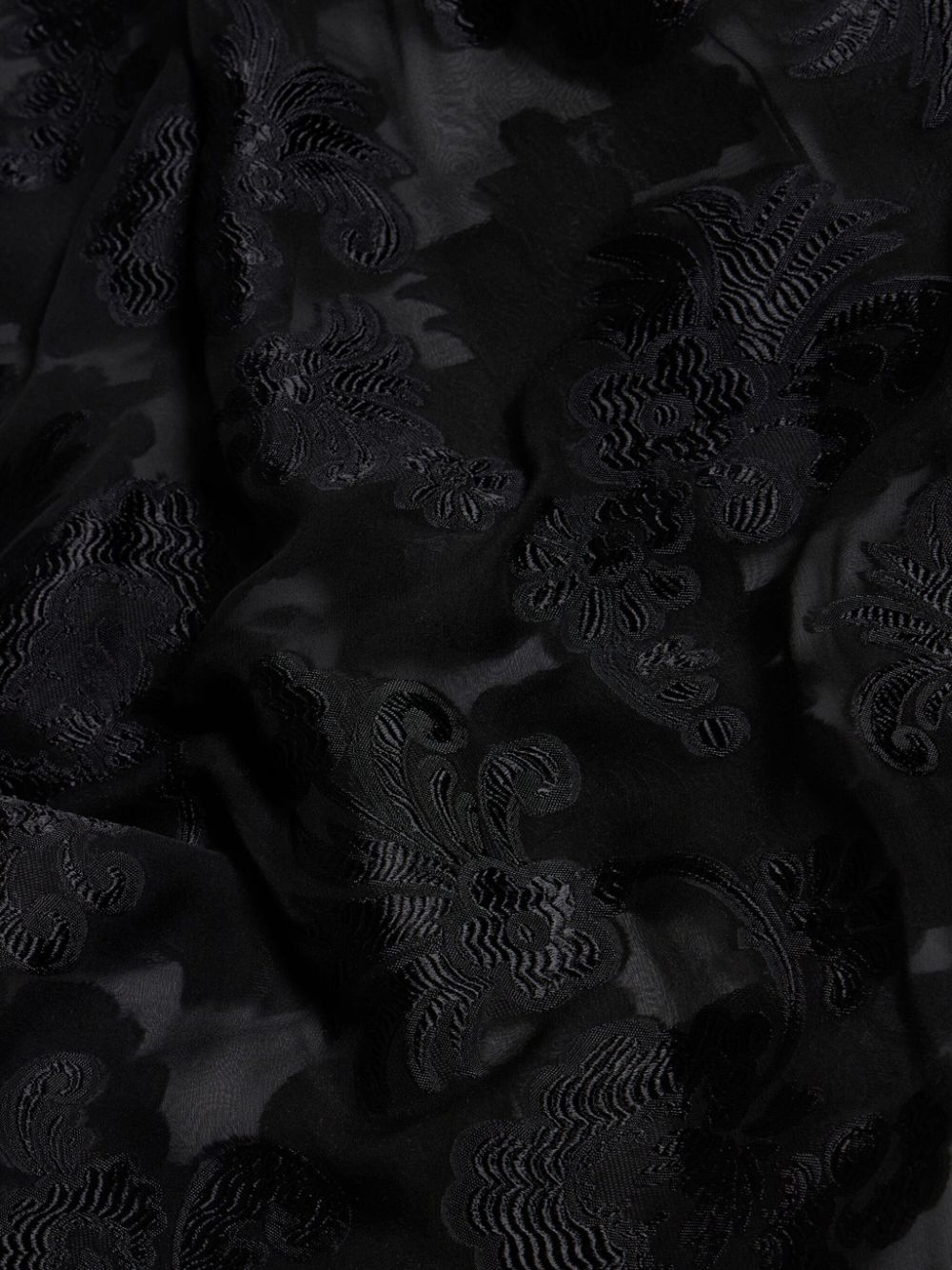 fil-coupé effect chiffon shirt - 6
